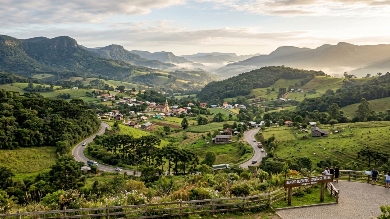 Rancho Queimado: Capital Catarinense do Morango com Café Colonial, Casarões Enxaimel e Mirante da Boa Vista