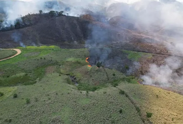 Incêndio destrói áreas de regeneração ambiental na Terra Indígena Maxakali em MG