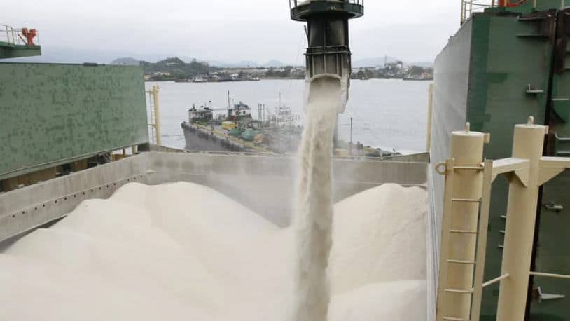 Tereos realiza embarque recorde de 75 mil toneladas de açúcar VHP para a China