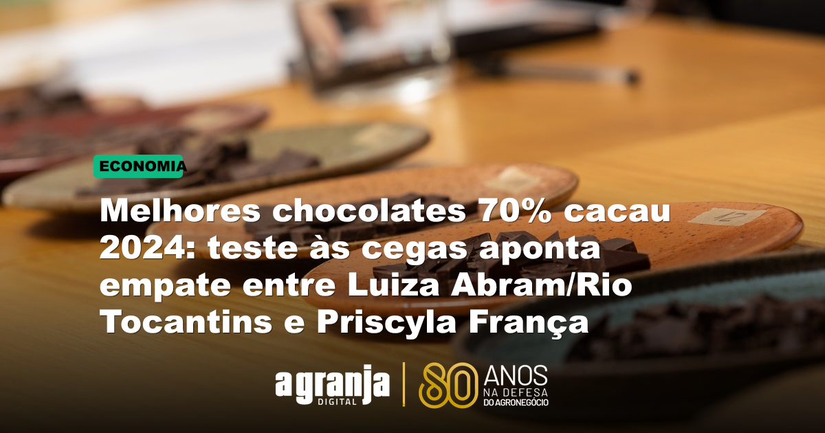Melhores chocolates 70% cacau 2024: teste às cegas aponta empate entre Luiza Abram/Rio Tocantins e Priscyla França