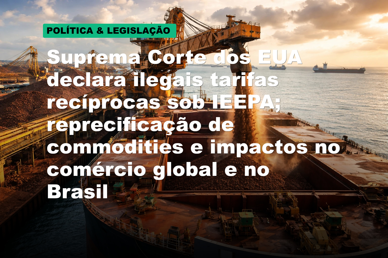 Suprema Corte dos EUA declara ilegais tarifas recíprocas sob IEEPA; reprecificação de commodities e impactos no comércio global e no Brasil