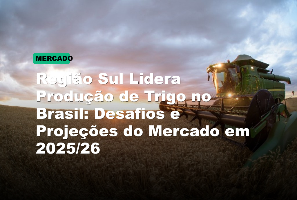 Região Sul Lidera Produção de Trigo no Brasil: Desafios e Projeções do Mercado em 2025/26