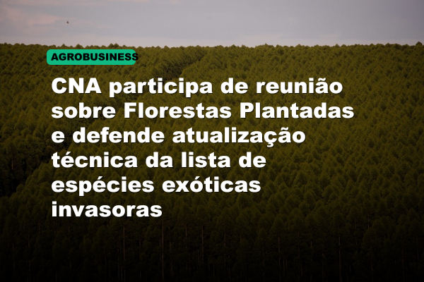 CNA participa de reunião sobre Florestas Plantadas e defende atualização técnica da lista de espécies exóticas invasoras