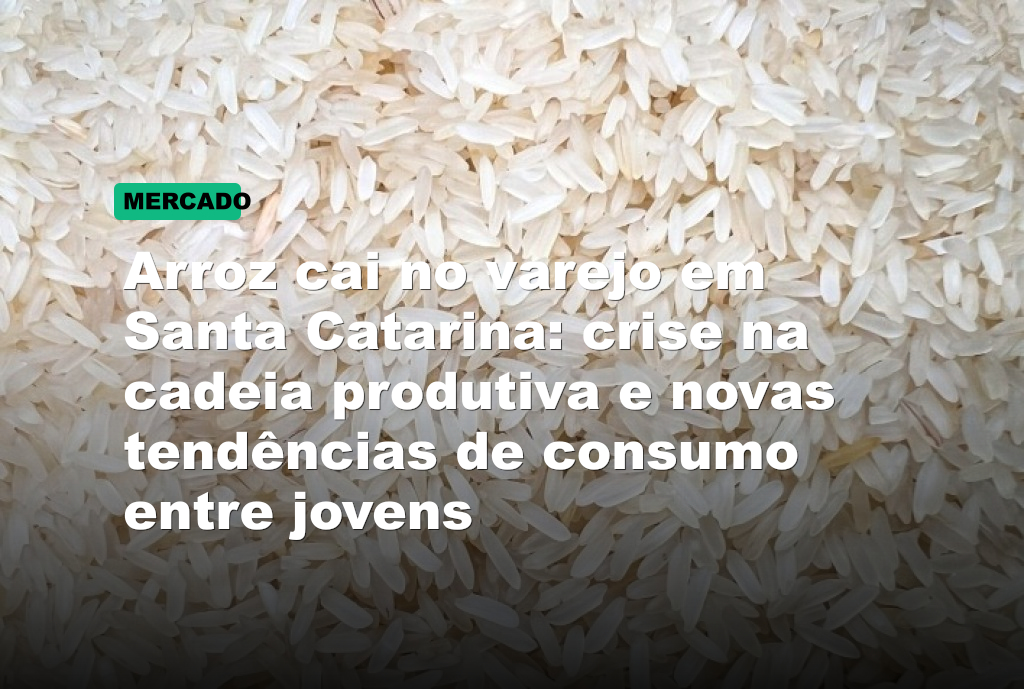 Arroz cai no varejo em Santa Catarina: crise na cadeia produtiva e novas tendências de consumo entre jovens