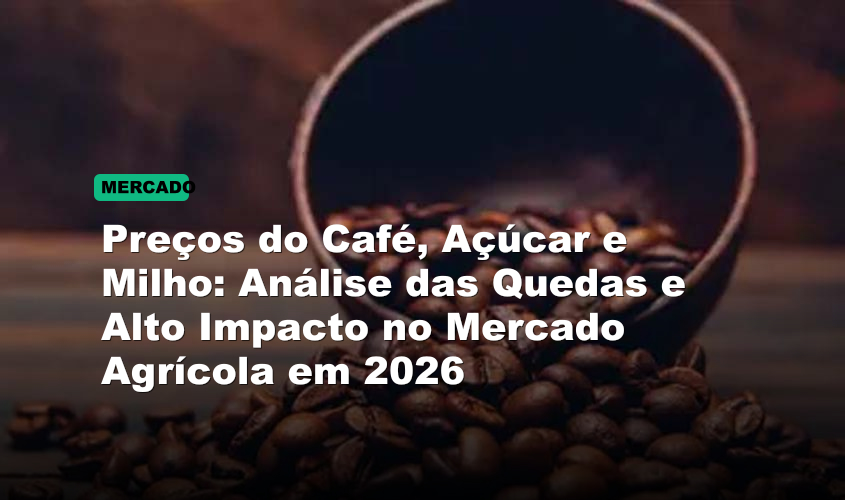Preços do Café, Açúcar e Milho: Análise das Quedas e Alto Impacto no Mercado Agrícola em 2026