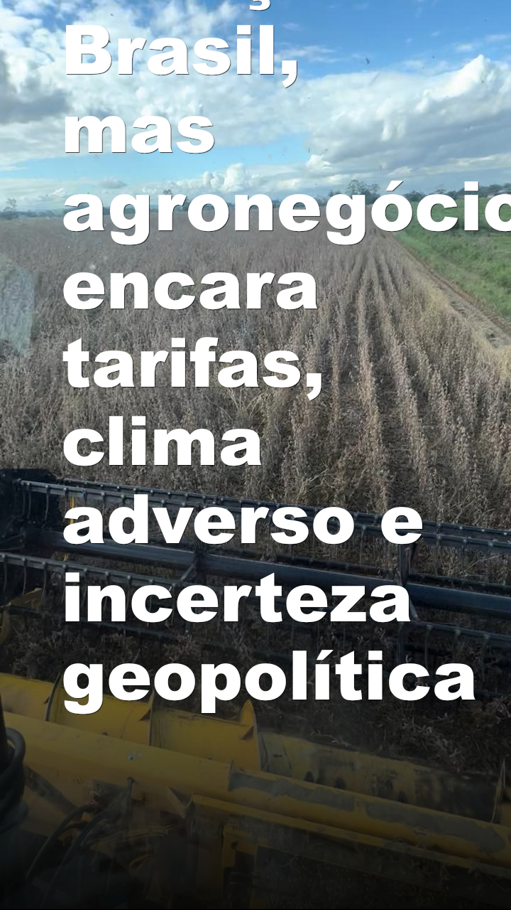 Safra 2025/26 avança no Brasil, mas agronegócio encara tarifas, clima adverso e incerteza geopolítica
