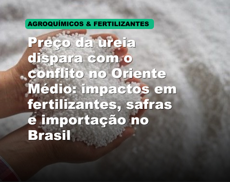 Preço da ureia dispara com o conflito no Oriente Médio: impactos em fertilizantes, safras e importação no Brasil