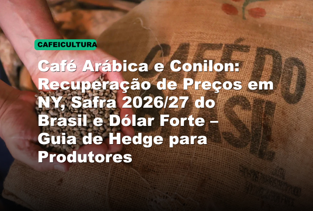 Café Arábica e Conilon: Recuperação de Preços em NY, Safra 2026/27 do Brasil e Dólar Forte – Guia de Hedge para Produtores