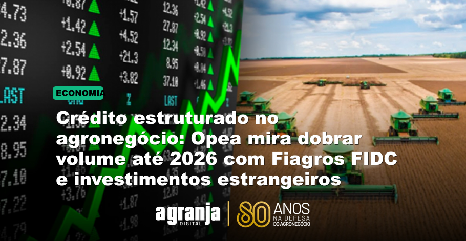 Crédito estruturado no agronegócio: Opea mira dobrar volume até 2026 com Fiagros FIDC e investimentos estrangeiros