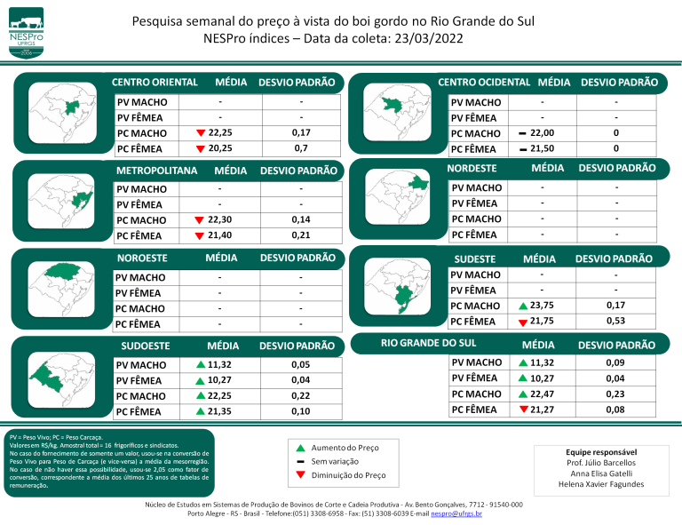 Médias NesPro: Confira o preço do gado no RS nesta semana!