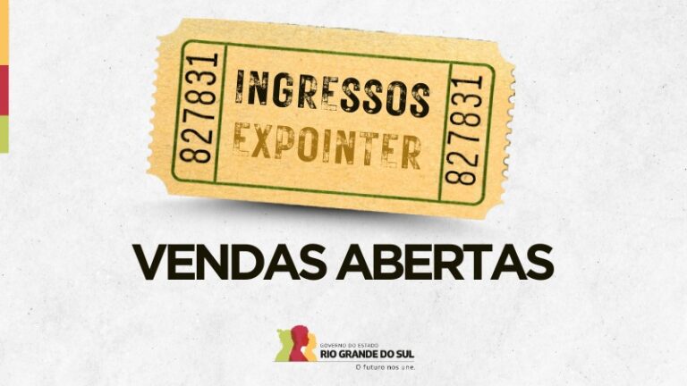 Expointer: ingressos à venda pela internet